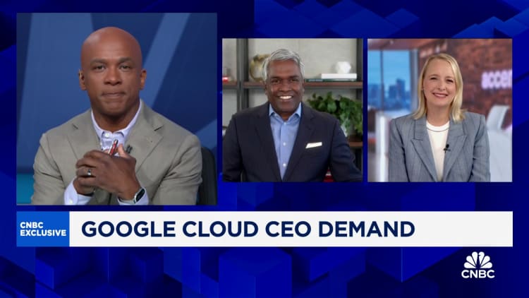 Assista à entrevista exclusiva completa da CNBC com o CEO do Google Cloud, Thomas Kurian, e a CEO da Accenture, Julie Sweet