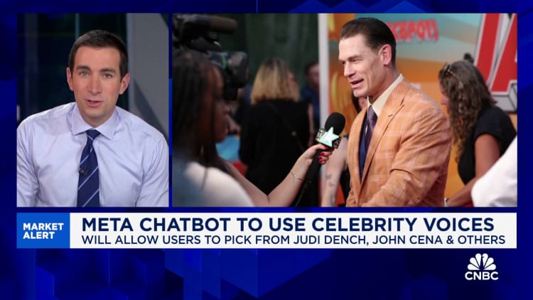 Meta chatbot usará vozes de celebridades