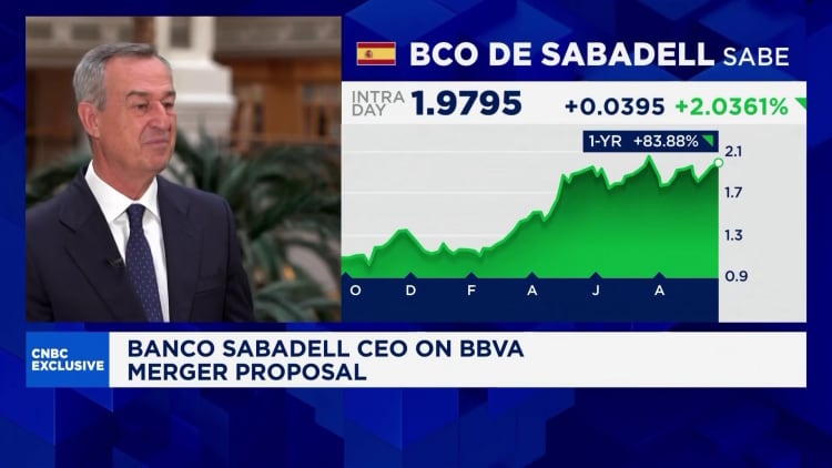 CEO do Banco Sabadell diz que oferta do BBVA é uma ‘oferta muito volátil’