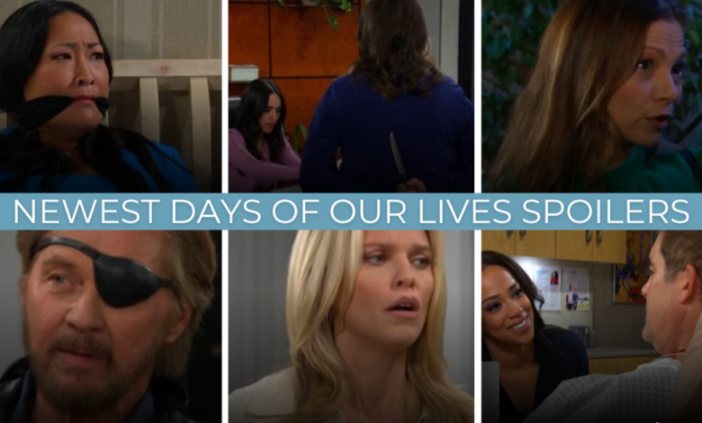 Colagem de spoilers de Days of Our Lives para a semana de 9-16-24