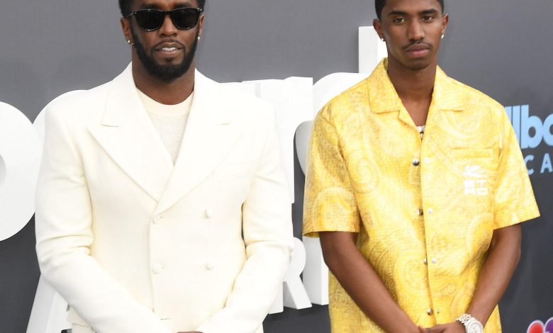 Diddy e seu filho no Billboard Music Awards de 2022 realizado no MGM Grand Garden Arena em 15 de maio de 2022 em Las Vegas, Nevada, Estados Unidos