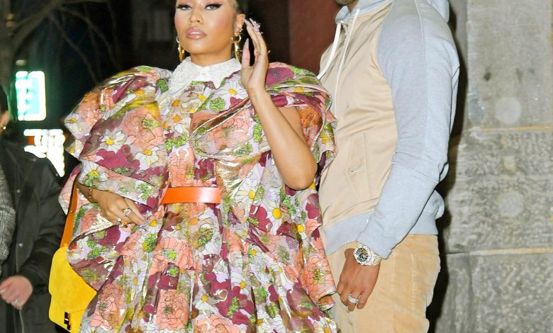 Nicki Minaj e o marido Kenneth Petty comparecem ao desfile de moda da Marc Jacobs