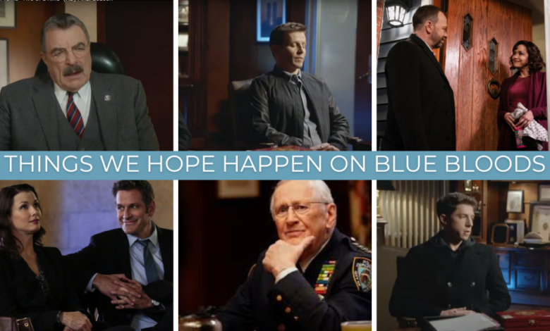 Colagem de fotos de personagens de Blue Bloods