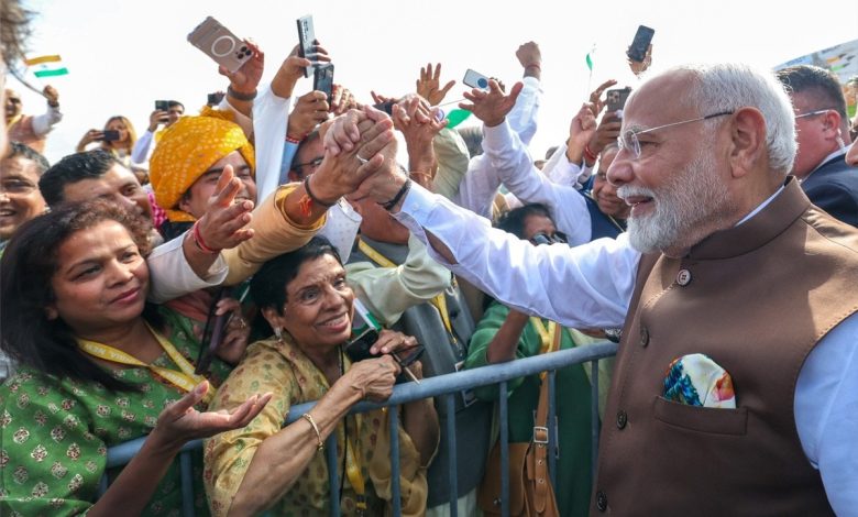 Assista: Grandes boas-vindas da comunidade indiana ao primeiro-ministro Modi quando ele desembarca nos EUA