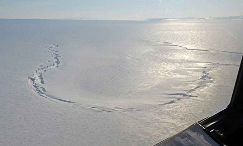 Uma foto aérea da depressão do lado