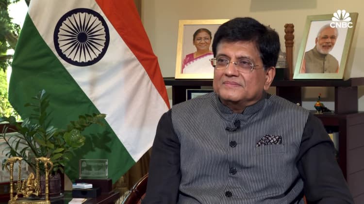 Assista à entrevista completa da CNBC com o Ministro do Comércio e Indústria da Índia, Piyush Goyal