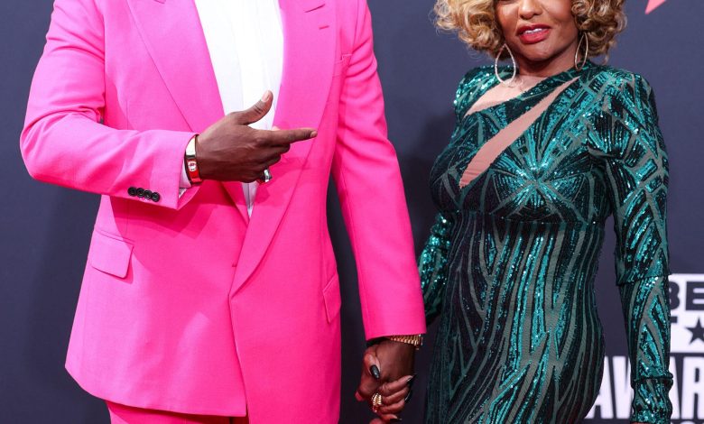 Diddy e sua mãe Janice Combs no BET Awards 2022