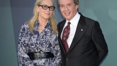 Meryl Streep e Martin Short na estreia do OMITB