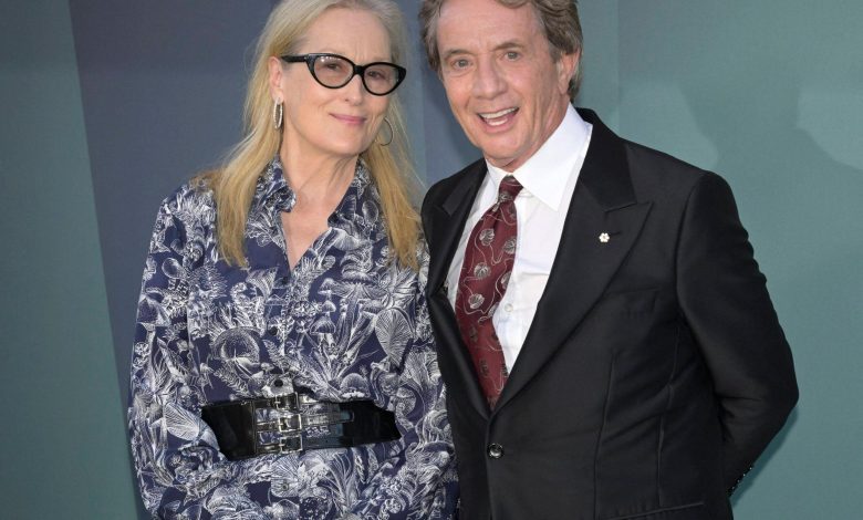 Meryl Streep e Martin Short na estreia do OMITB