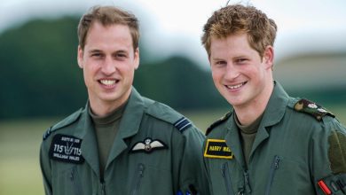 Príncipe William e Príncipe Harry na RAF Shawbury.