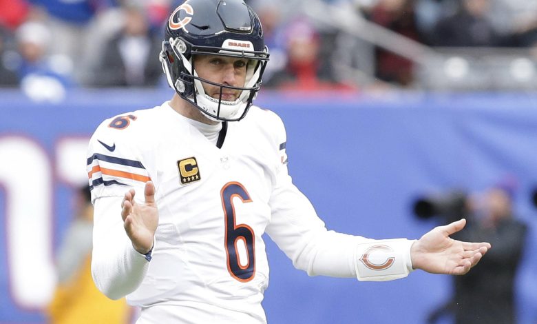 Chicago Bears Jay Cutler reage após pênalti